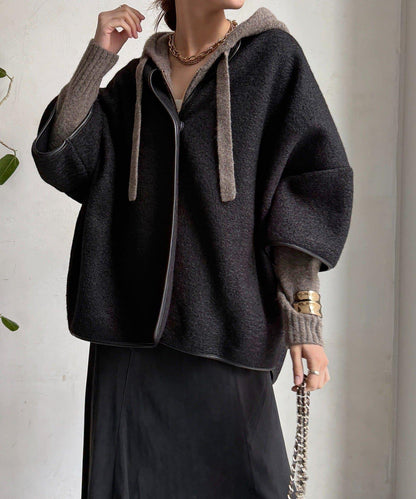 【DouDou】羊毛斗篷風外套