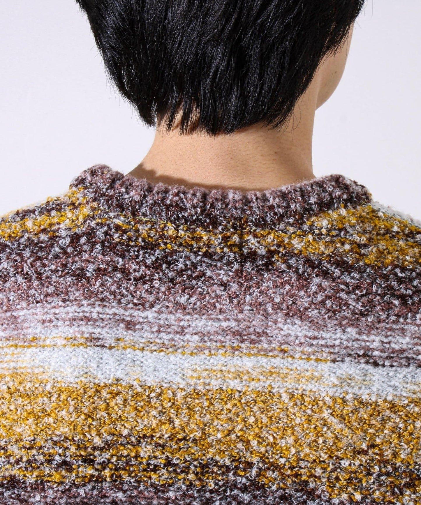 【蓬鬆立體感】漸變花呢套頭衫