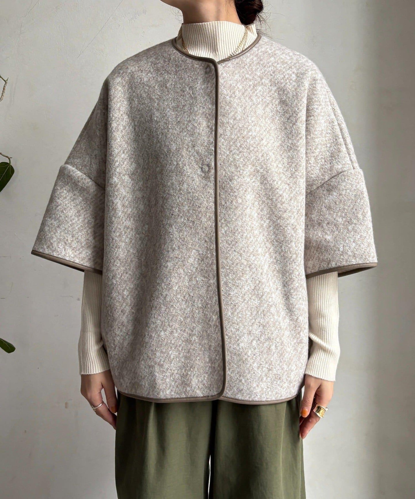 【DouDou】羊毛斗篷風外套