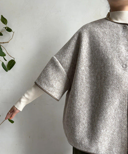 【DouDou】羊毛斗篷風外套