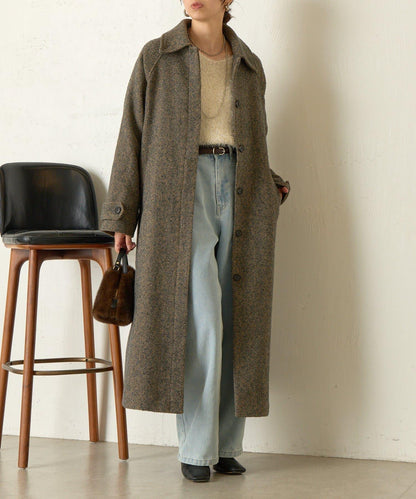 人字紋長款大衣