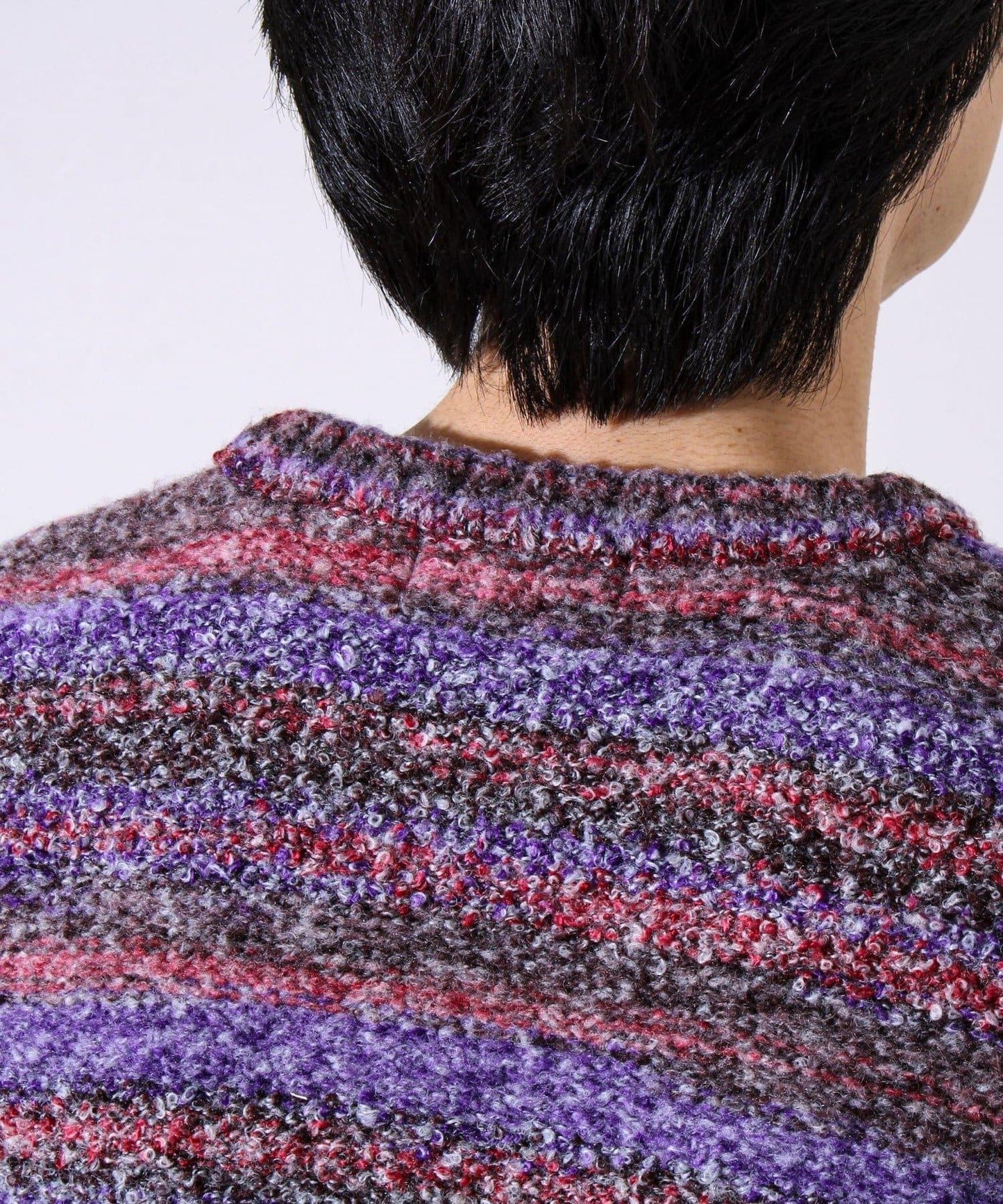 【蓬鬆立體感】漸變花呢套頭衫