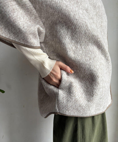 【DouDou】羊毛斗篷風外套