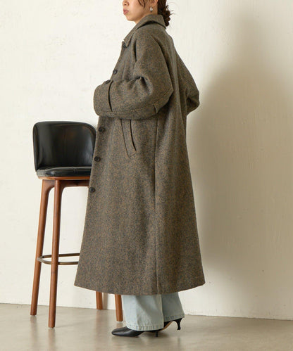 人字紋長款大衣