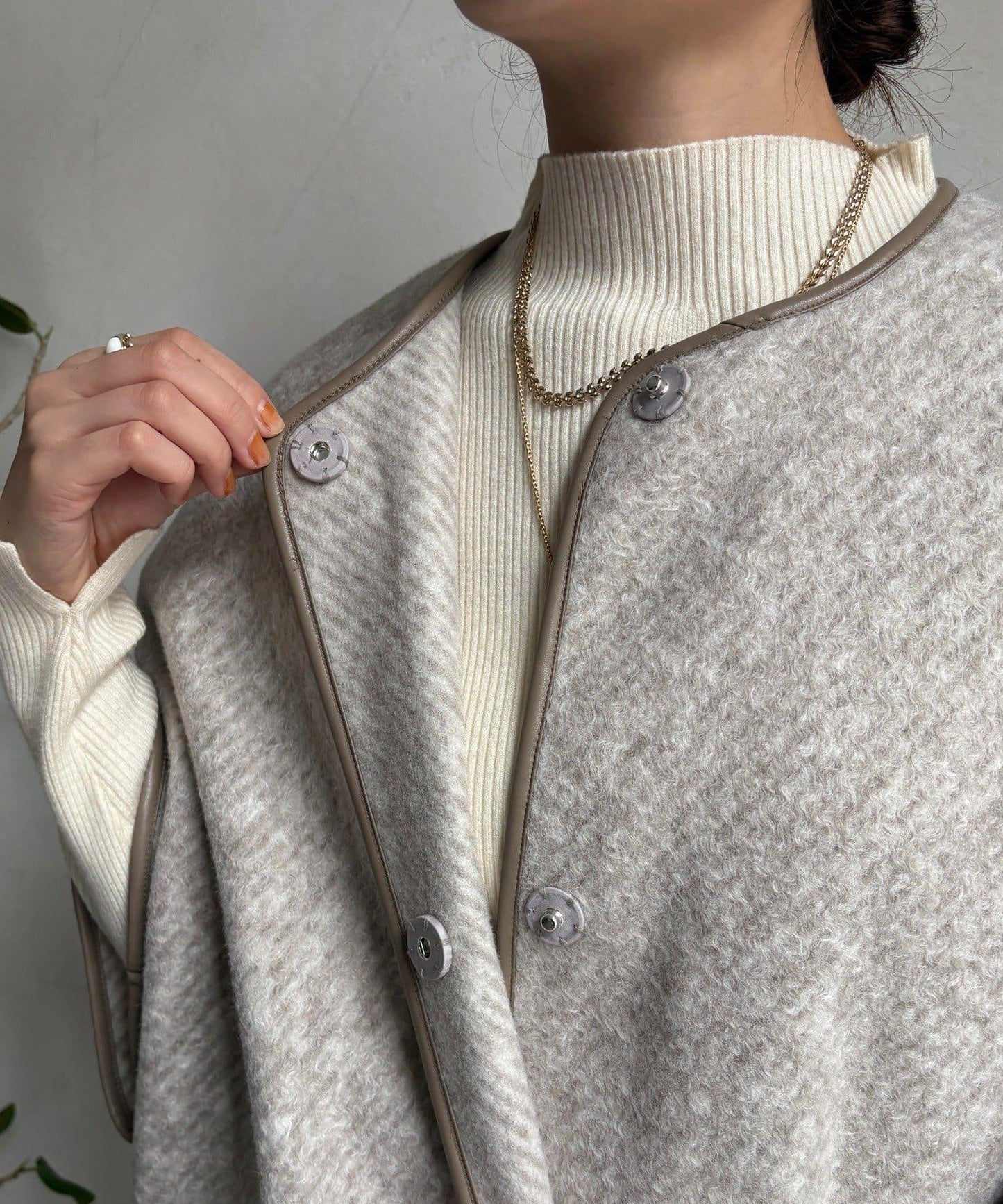 【DouDou】羊毛斗篷風外套