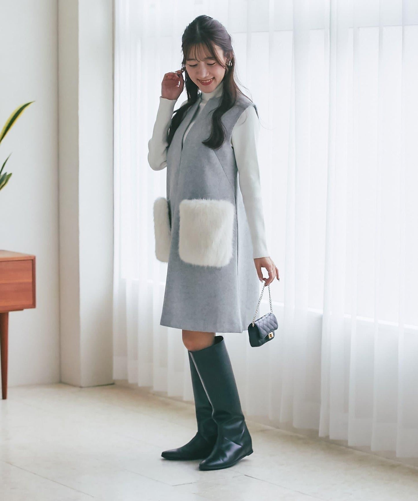 【miki監修・復刻】口袋毛絨呢夾克