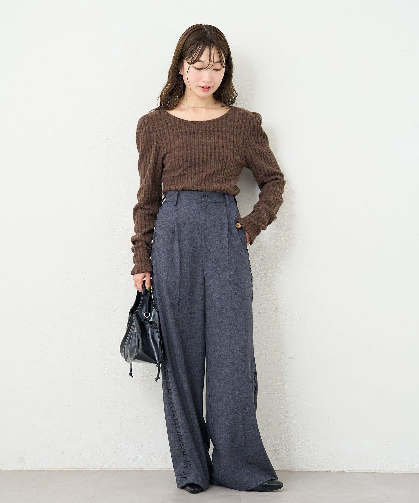 【3尺碼可選/高個子尺碼/小個子尺碼】B側抽褶西裝褲