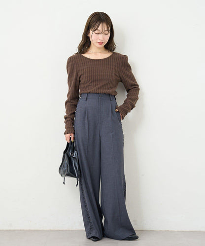 【3尺碼可選/高個子尺碼/小個子尺碼】B側抽褶西裝褲