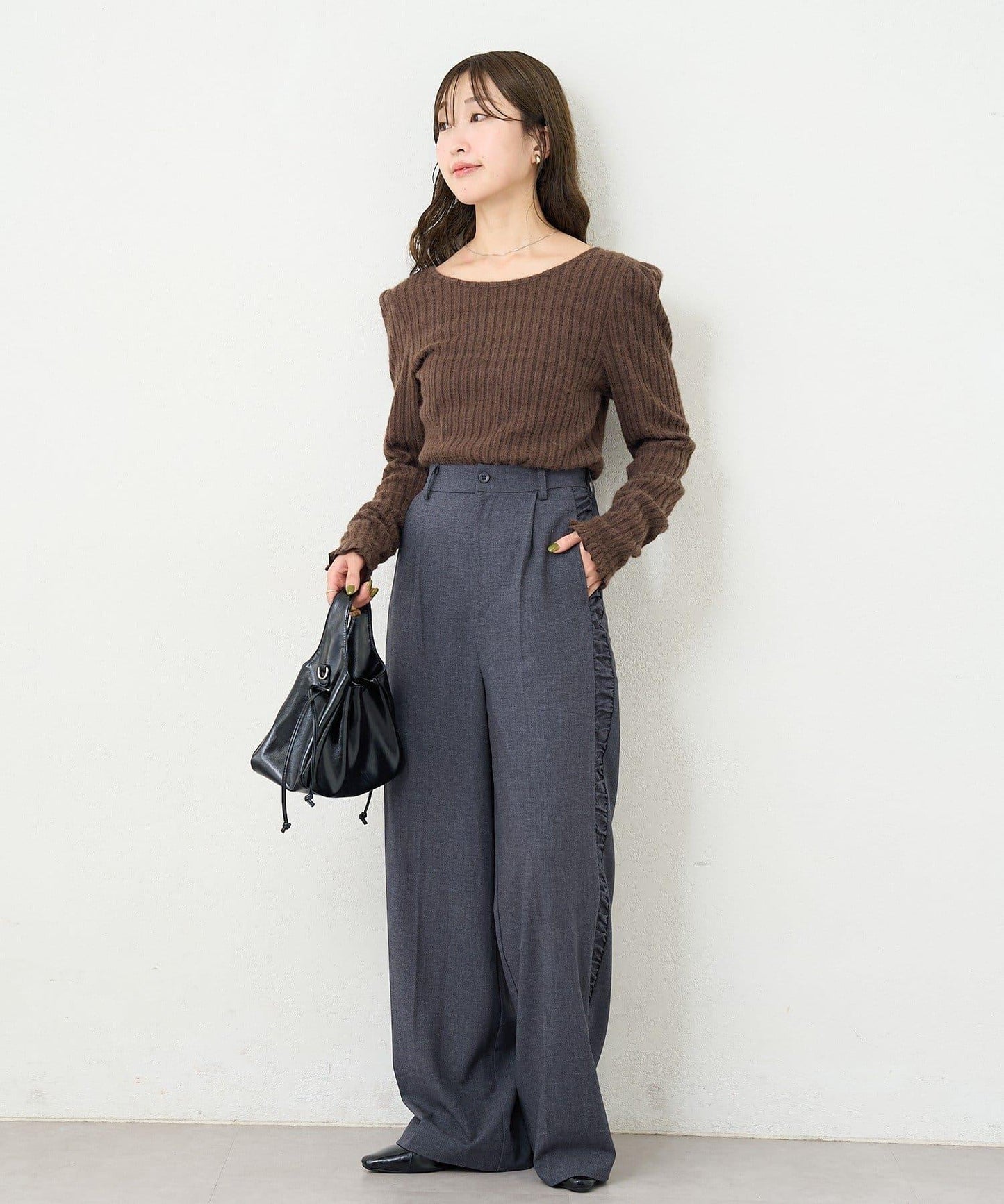 【3尺碼可選/高個子尺碼/小個子尺碼】B側抽褶西裝褲