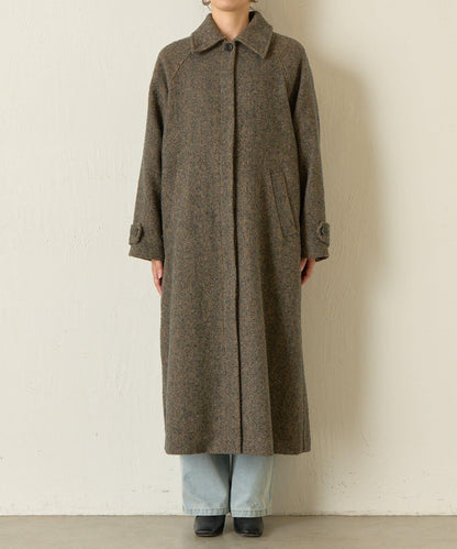 人字紋長款大衣