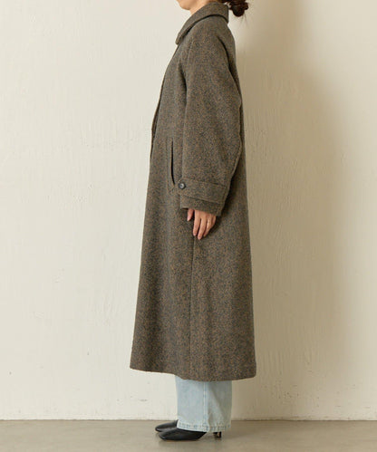 人字紋長款大衣