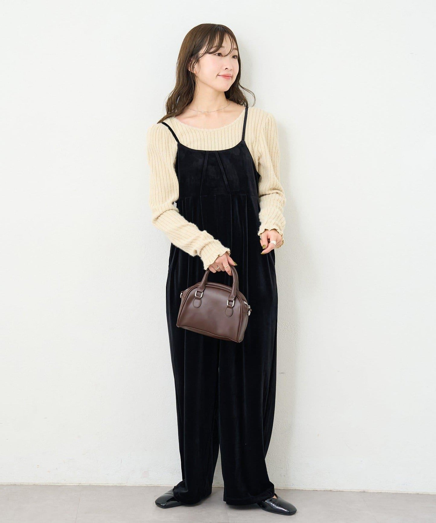 【S.M尺碼可選】B 天鵝絨揹帶褲