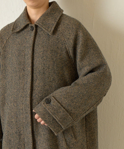 人字紋長款大衣