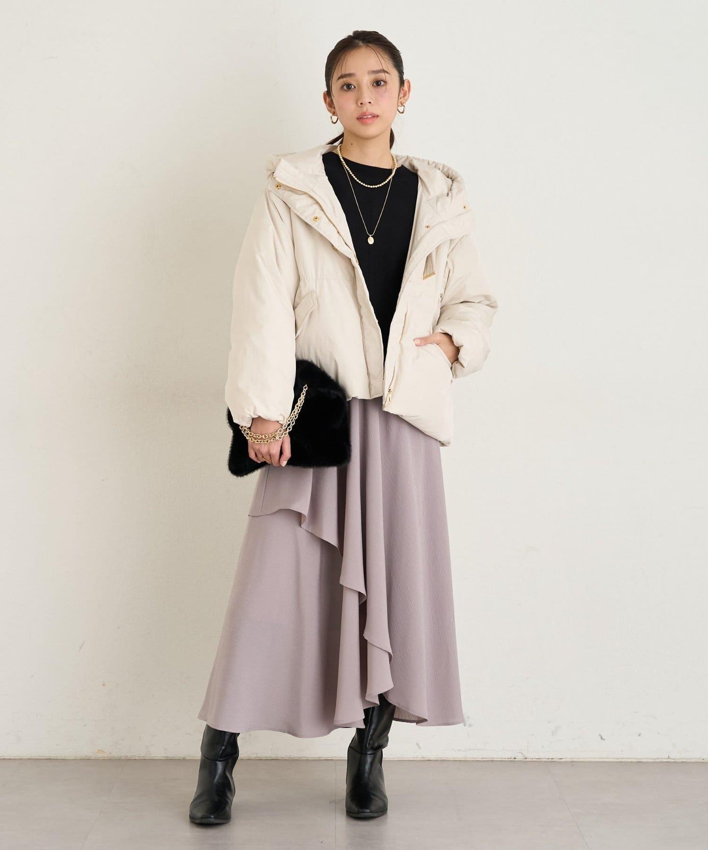 大人休閒風工裝風純羽絨