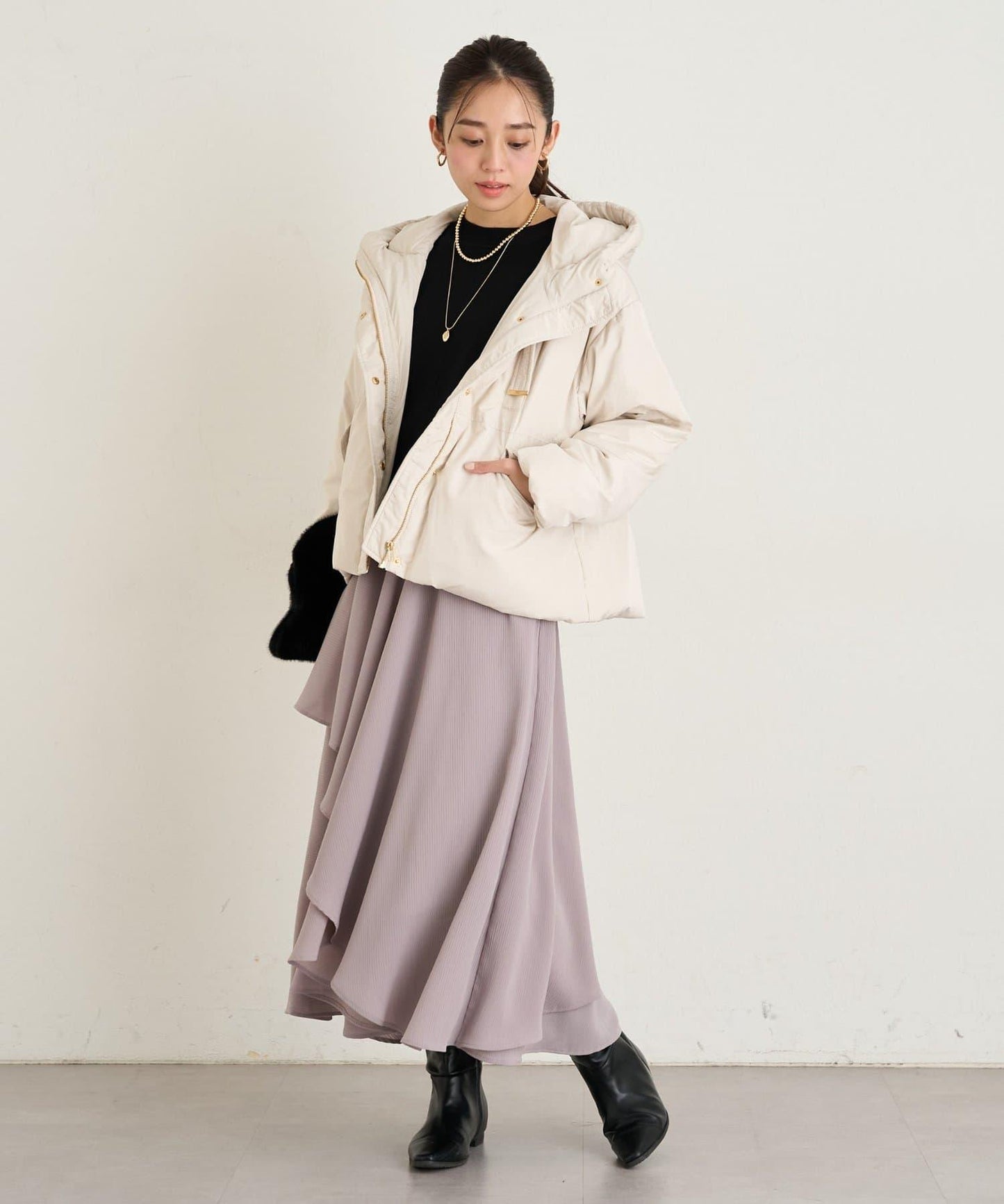 大人休閒風工裝風純羽絨