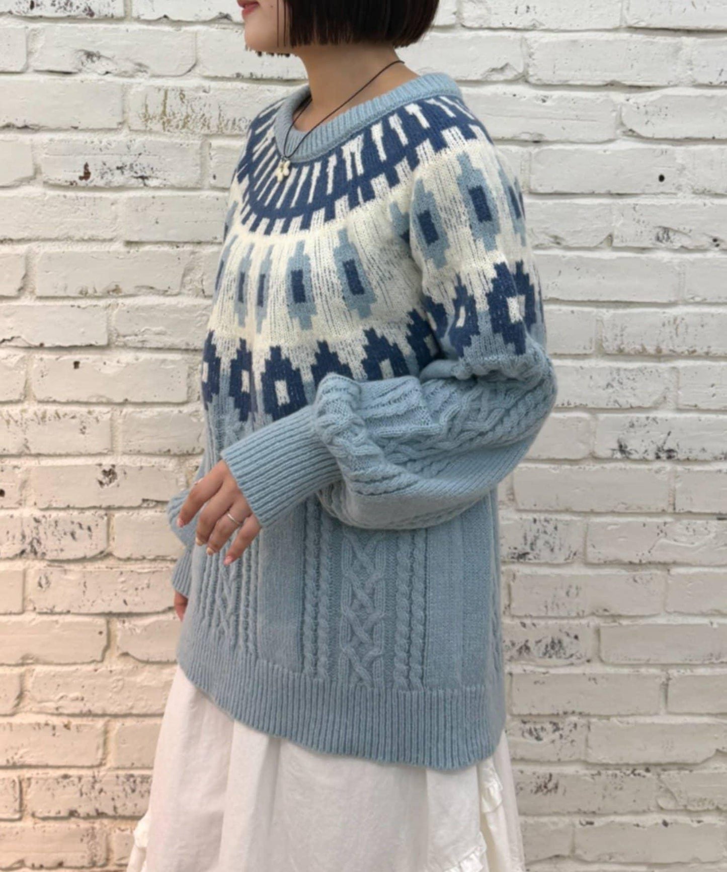 北歐阿蘭紋 針織 針織上衣