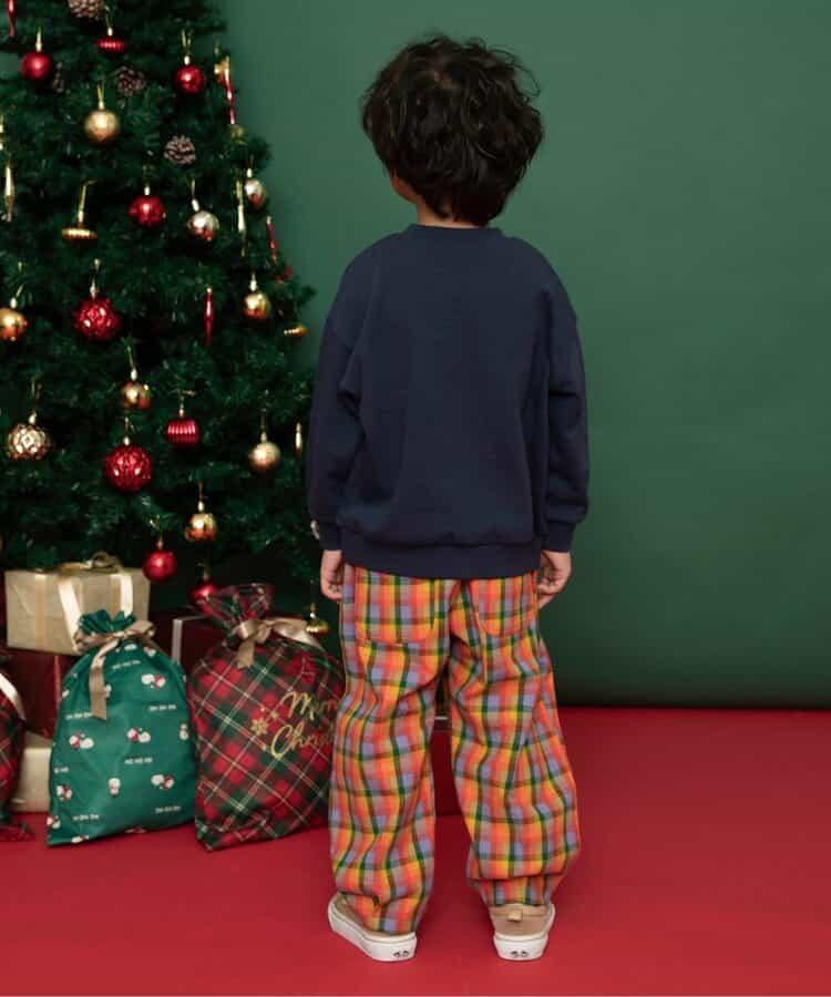 【リンク】格子長褲 10分丈