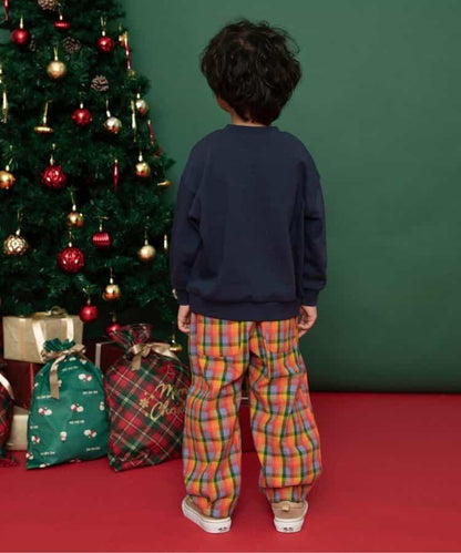 【リンク】格子長褲 10分丈