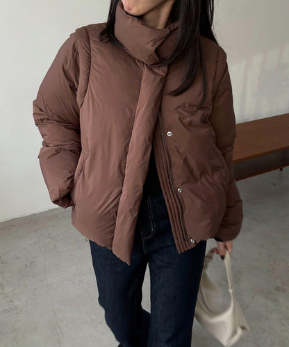 【輕量/保溫性優越】2WAY中棉羽絨夾克