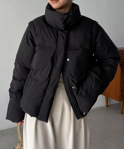 【輕量/保溫性優越】2WAY中棉羽絨夾克