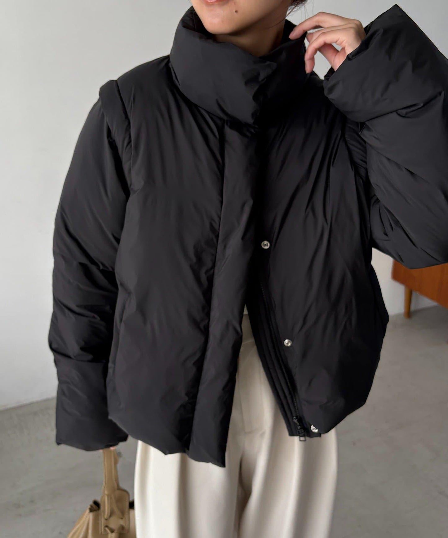 【輕量/保溫性優越】2WAY中棉羽絨夾克