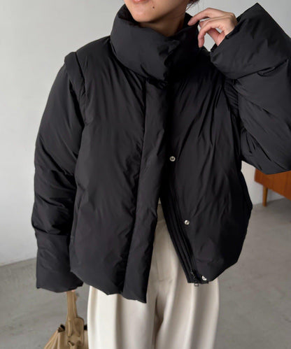 【輕量/保溫性優越】2WAY中棉羽絨夾克