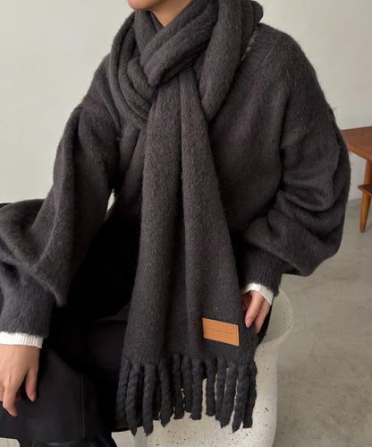 馬海毛拉絨圍巾