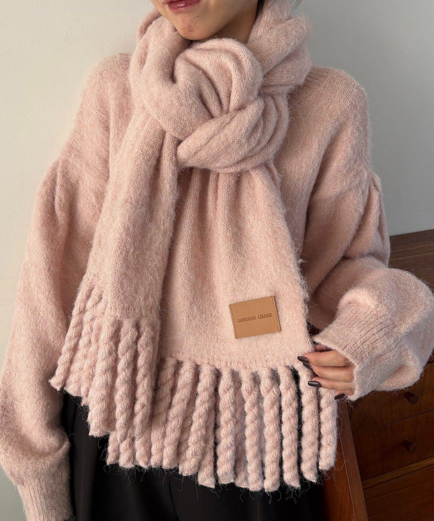 馬海毛拉絨圍巾