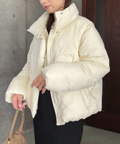 【輕量/保溫性優越】2WAY中棉羽絨夾克