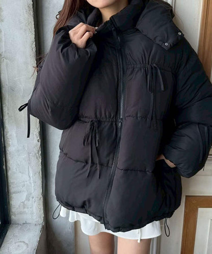 蝴蝶結環保羽絨中長款夾克