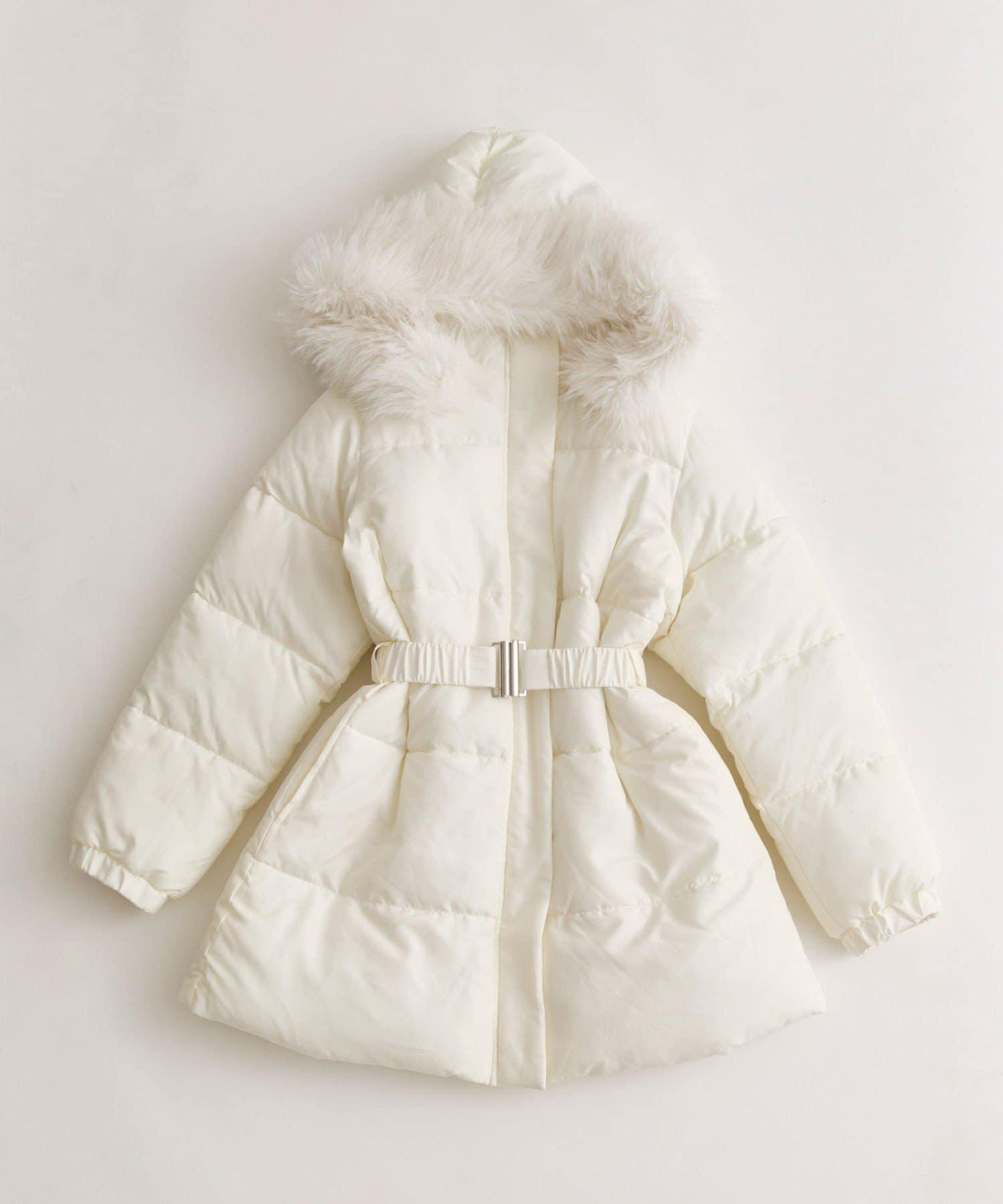 附腰帶中棉大衣