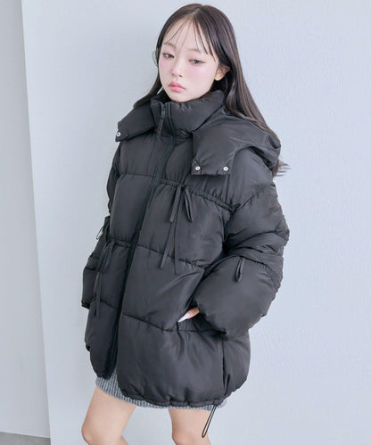 蝴蝶結環保羽絨中長款夾克