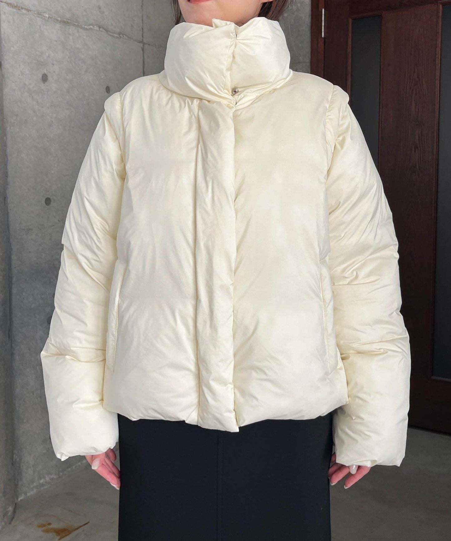 【輕量/保溫性優越】2WAY中棉羽絨夾克