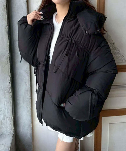 蝴蝶結環保羽絨中長款夾克