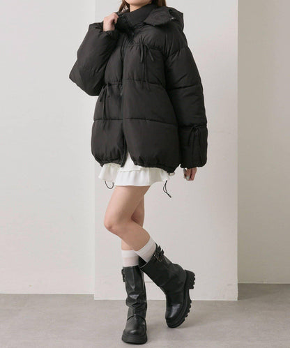 蝴蝶結環保羽絨中長款夾克