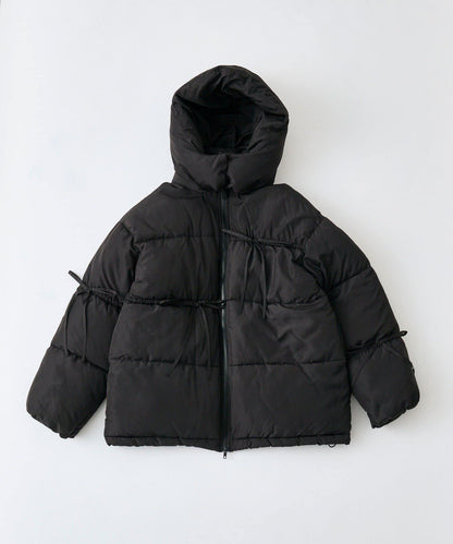 蝴蝶結環保羽絨中長款夾克