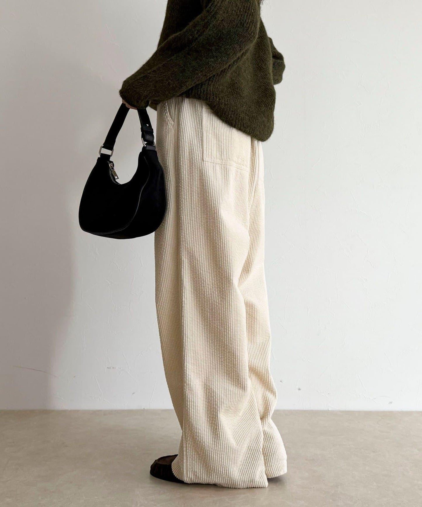 燈芯絨寬鬆休閒褲