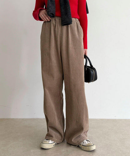 燈芯絨寬鬆休閒褲