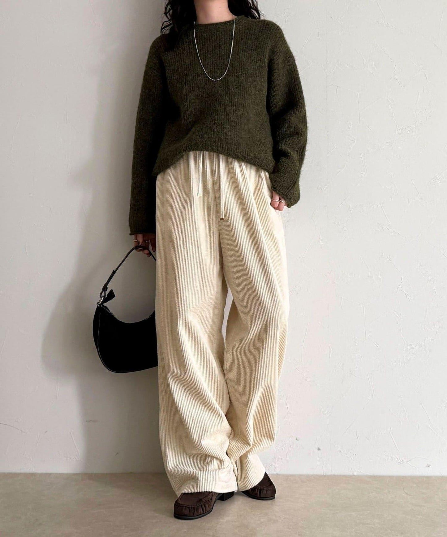 燈芯絨寬鬆休閒褲