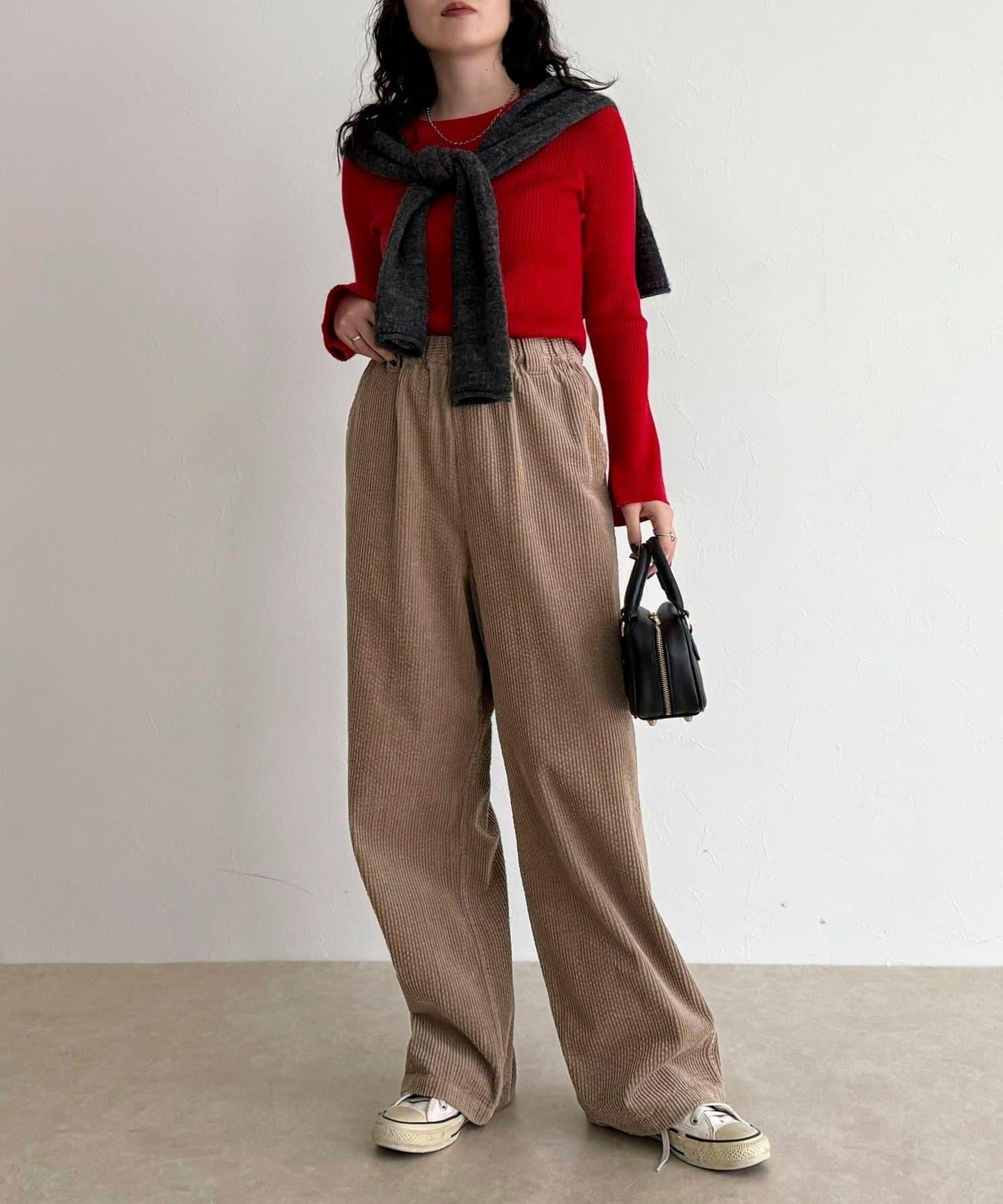 燈芯絨寬鬆休閒褲