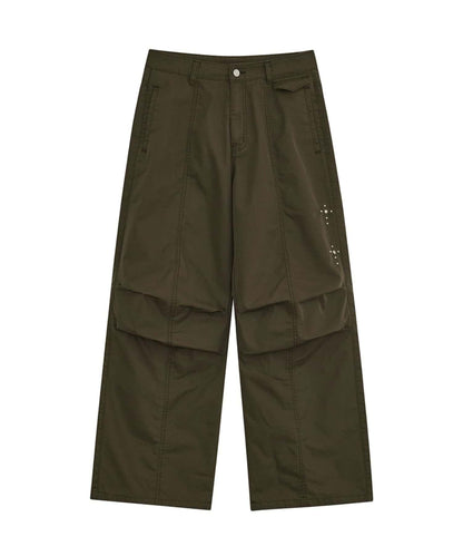 【DEFGARMENTS】鉚釘工裝降落傘褲