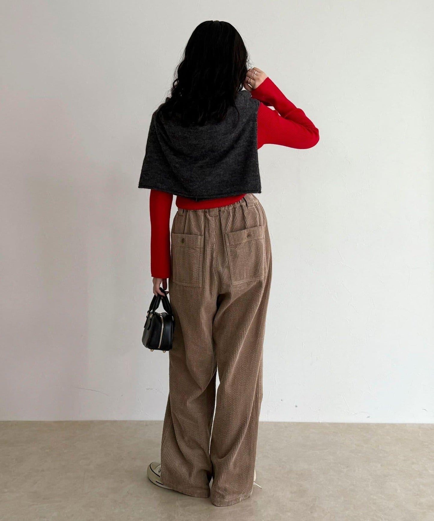 燈芯絨寬鬆休閒褲