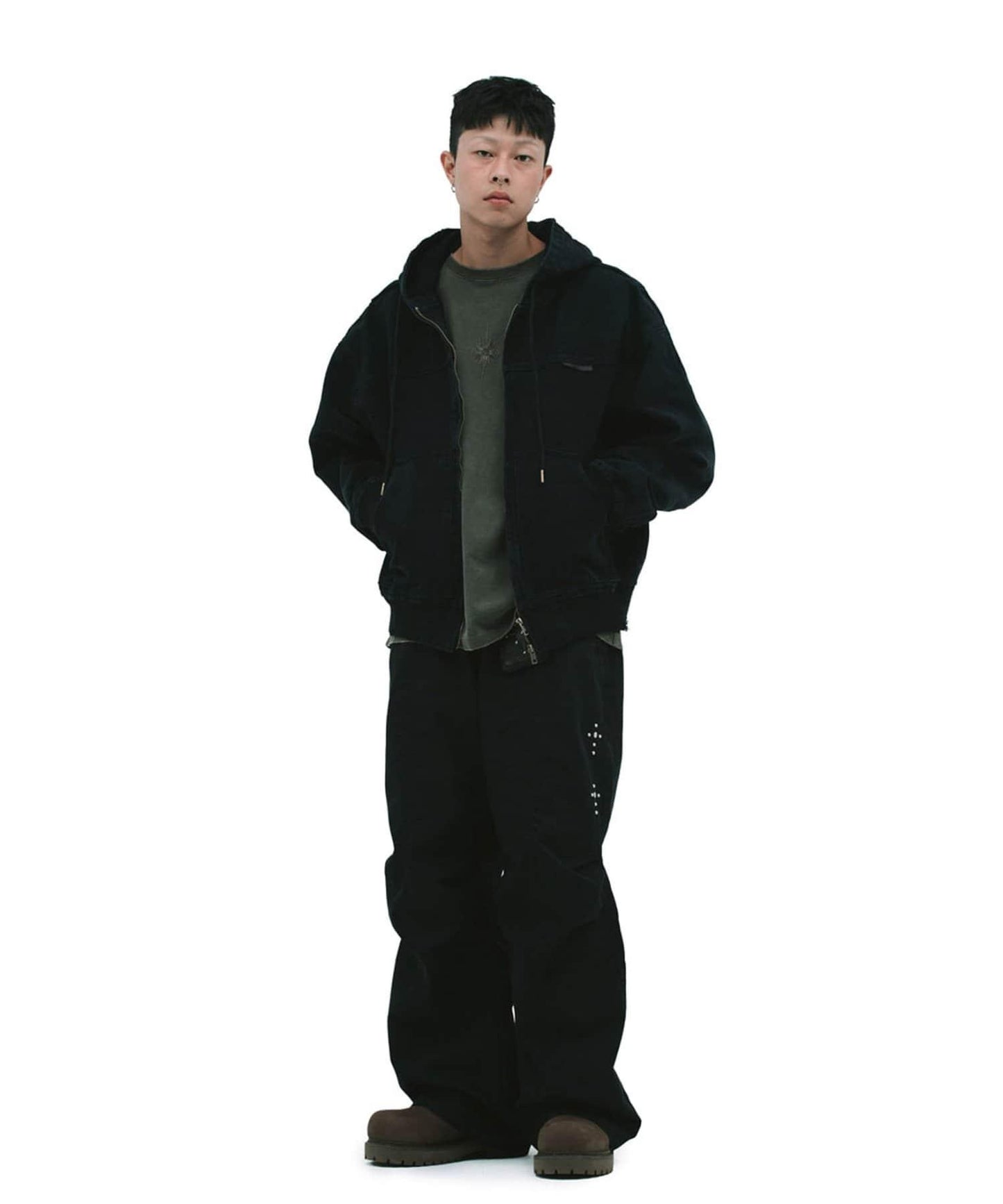 【DEFGARMENTS】鉚釘工裝降落傘褲