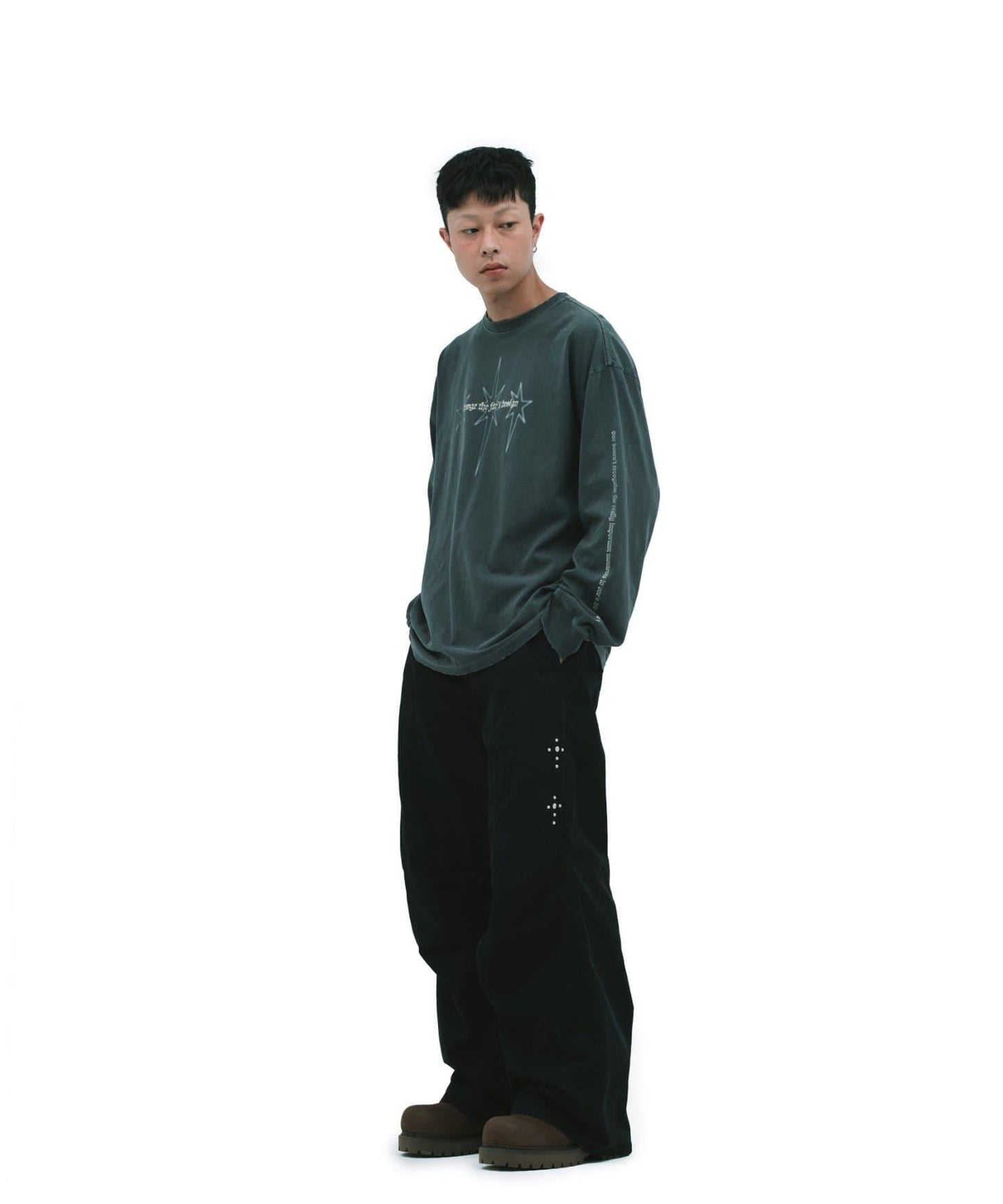 【DEFGARMENTS】鉚釘工裝降落傘褲