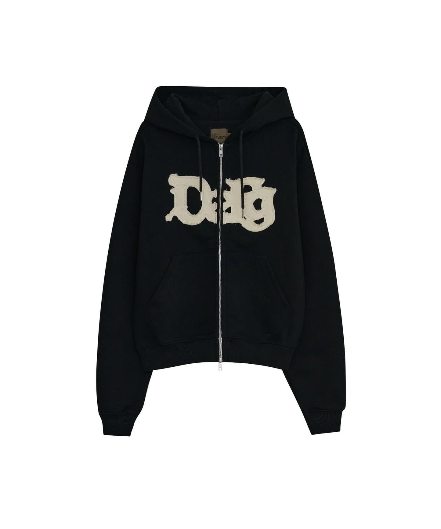 【DEFGARMENTS】剪裁標誌連帽拉鍊衛衣