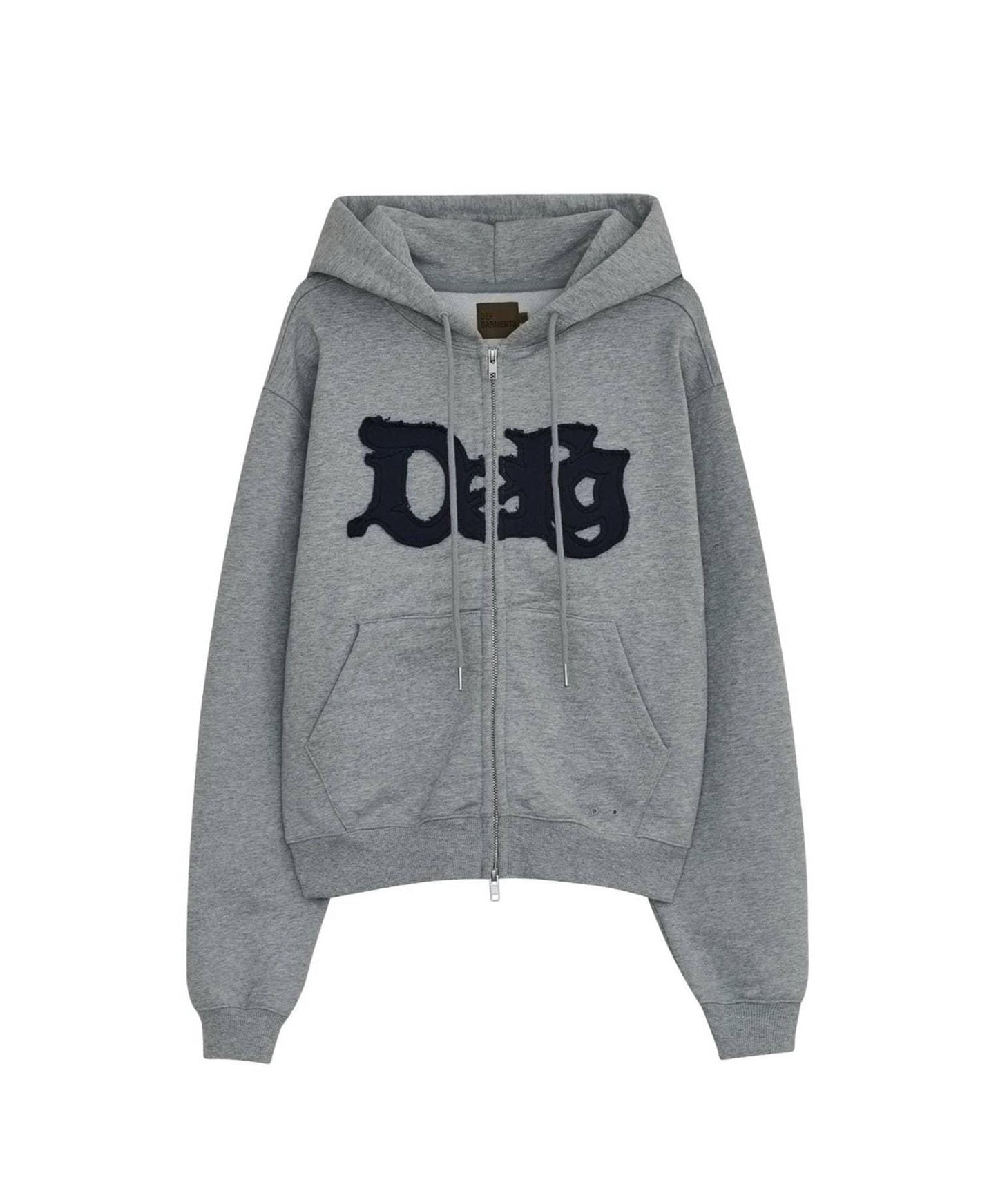 【DEFGARMENTS】剪裁標誌連帽拉鍊衛衣