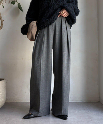 柔軟起毛彈力長褲