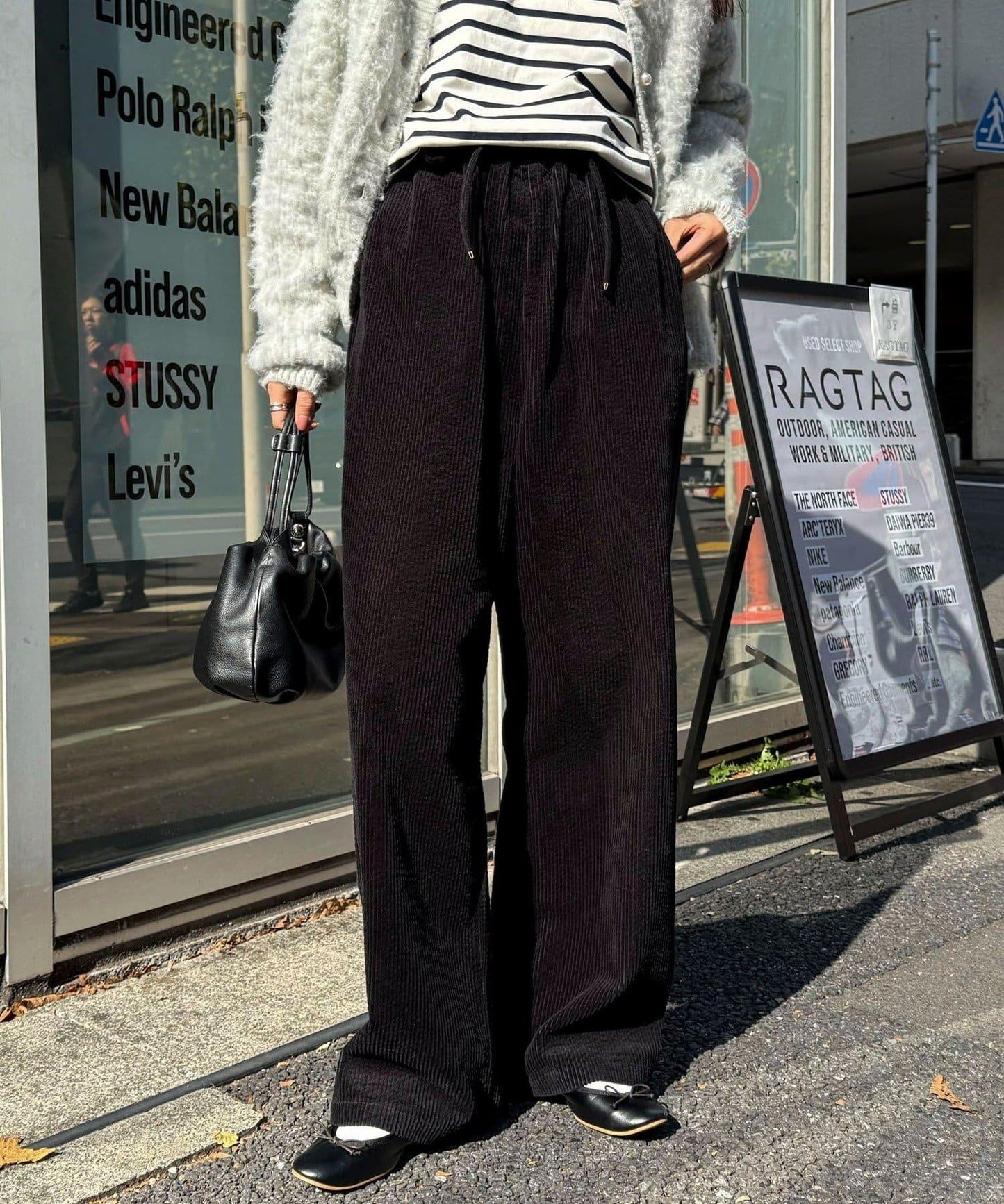 燈芯絨寬鬆休閒褲