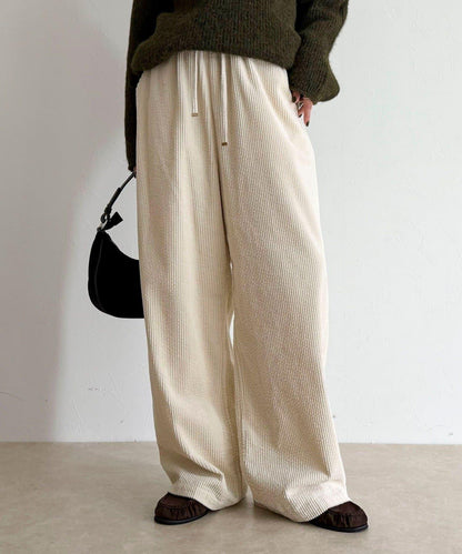 燈芯絨寬鬆休閒褲