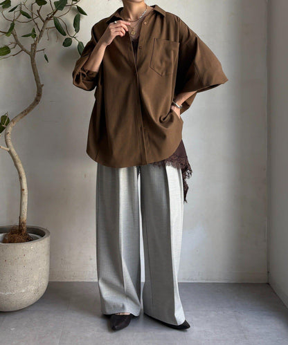 柔軟起毛彈力長褲